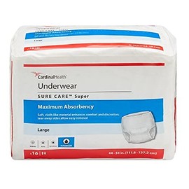 Sure Care 1215 Super Heavy Absorbency Protective Underwear, Large (1 case of 64 eaches)