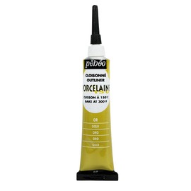 PEBEO Porcelaine 150, China Paint Outliner, 20 ml Tube - Gold, 0.6 Fl Oz (Pack of 1) (036-007)