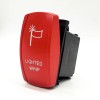 OZ-USA Lighted Whip On/Off Red Rocker Switch 4-Pin for Trucks