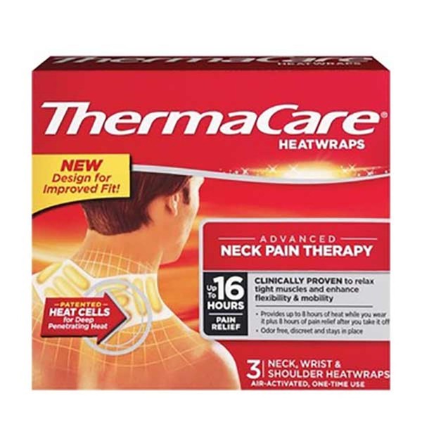 ThermaCare 16 Hour Heatwraps Upper Back Neck Shoulder & Wrist 3 Pack