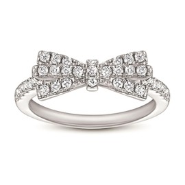 Jeulia Women's Ring, Bowknot, Beautiful Finger Ring, Diamond, Women's Ring, Sparkle, Cute, Ring, Jewelry, Jeulia stone