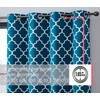 HLC.ME Lattice Print Decorative 96 Inch Blackout Curtains - Thermal