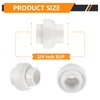 20 Pack HeSun 3/4 Inch PVC Slip Union Coupling Adapter,