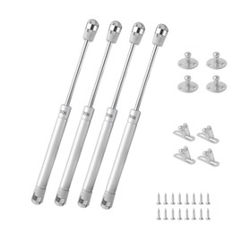 KEJJNYER 4 Pack 100N Gas Strut Stay for Cabinets,10 Inch Gas Lift Support Soft Close Hinge, Gas Hydraulic Springs Shocks, Gas Lift Strut Kit for Kitchen Cupboard