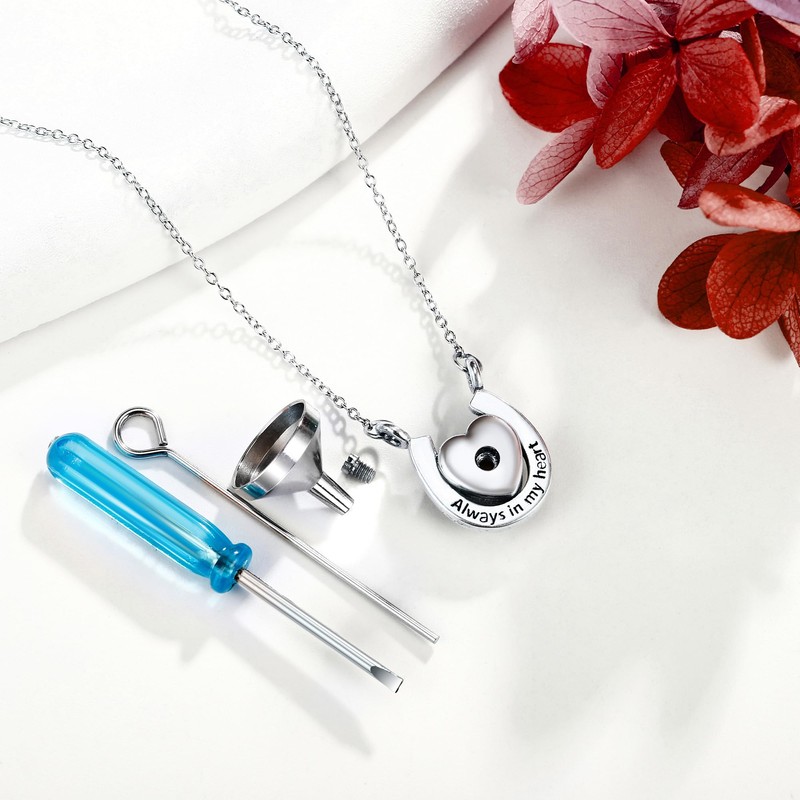 Horseshoe Cranium Urn Necklace Sterling Silver Horseshoe Cranium Urn Pendant