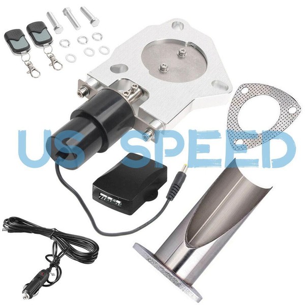 2.5" Electric Exhaust Y-pipe Valve Kit with Remote Switch Dump