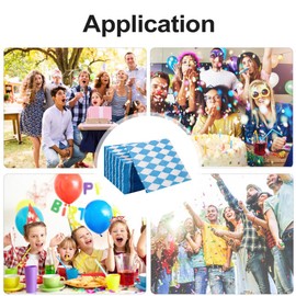 Pack of 60 Oktoberfest Napkins - Bavarian Decoration, 33 x 33 cm Napkins Blue White Oktoberfest Decoration for Munich Oktoberfest Barbecues and Other Celebrations, Oktoberfest Party Accessories