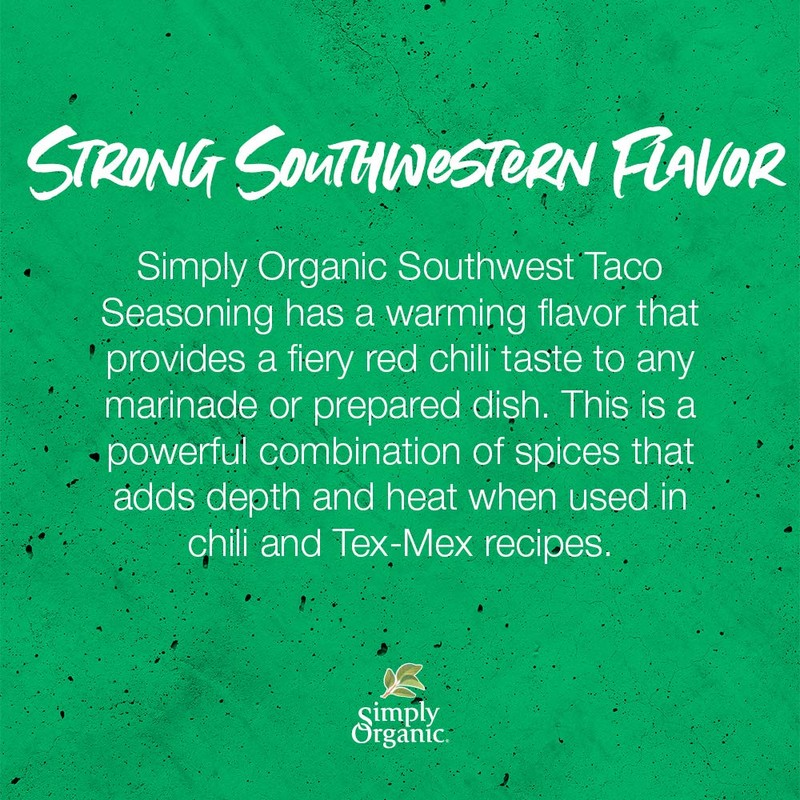 Simply Organic Southwest Taco Seasoning, Certified Organic | 1.13 oz