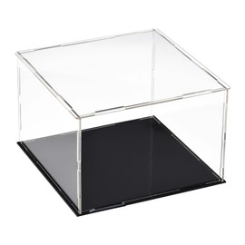 sourcing map Acrylic Clear Display Case Box Dustproof Protection Showcase Cube Collectibles Show Box 15x15x10cm