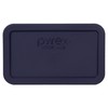 Pyrex Blue Oblong Plastic Storage Cover 4.8 Cup 7214-PC