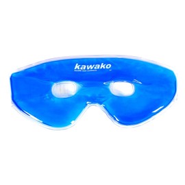 Original kawako Gel Eye Mask / Migraine Mask with Long-Lasting Cooling / Heat, Colour: Blue