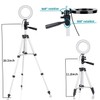 COLLBATH Dimmable Selfie Ring Light with Tripod Stand Flexible Phone