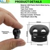 LRMYS Dual-Holes Spring Cord Locks Set, Double 5mm Holes Loaded