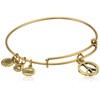 Alex and Ani Bangle Bar "World Peace" Rafaelian Gold-Tone Expandable