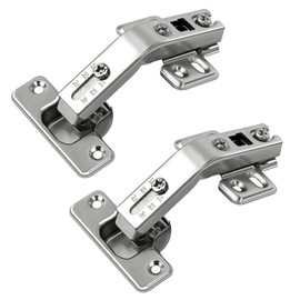 Cabinet Hinges, 1 Pair 135 Degree Lazy Susan Hinge Face Frame Plate for Folding Door, Kitchen Cabinet Hinges, Cold Rolled Steel Metal Hinges, Corner Cabinet Door Hinges