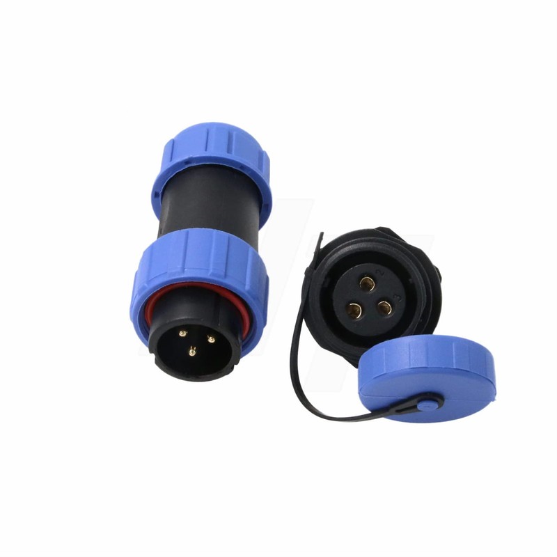 hangton he21 3ピン防水航空円形コネクタ信頼性スレッドケーブルプラグ&パネルマウントソケットのLED照明機器/電源/