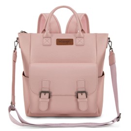 Montana West Wrangler Womens Convertible Backpack Purse Anti-Theft Backpack with Adjustable Crossbody Shoulder Strap for Work Travel, Pink