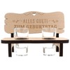 Spruchreif Shot Bench with 2 Glasses Gift for Birthday Funny
