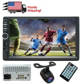 SoundXtreme ST-X6400BT MP5 7" Touch Screen Double Din Car Stereo Radio Work with Bluetooth + Backup HD Camera Included