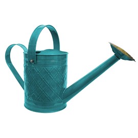 Robert Allen by Headwind Cortland Watering Can, 1 Gallon Capacity, Metal Vintage Powder-Coated Steel, Indoor & Outdoor Garden Use – Surf Blue