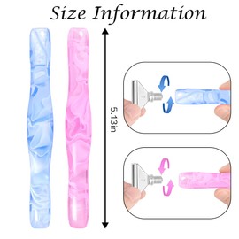 Praise V Do Diamond Painting Art Drill Bead Dot Pick Pen Kit Tool Accessories Ergonomic Stylus with Screw Holes for 5D Diamond Paint Nail Art Lt Blue Pink