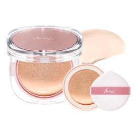 Ariul Super Close Semi-Mat Ink Feather Cushion Foundation SPF 50+ PA++++ This Product + Refill Set Ariul Base Makeup Foundation Beautiful Skin Korean Cosmetics (01 Vanilla, Set)