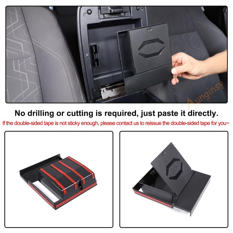Upgrade Armrest Hidden Storage Box Compatible with Toyota Tacoma 2016-2023