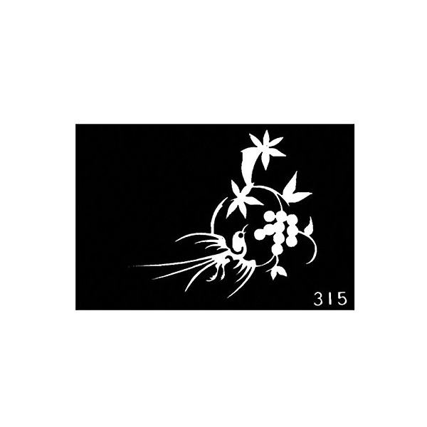 Pochoir pour le Corps format 3'' X 4'' #315 Oiseau