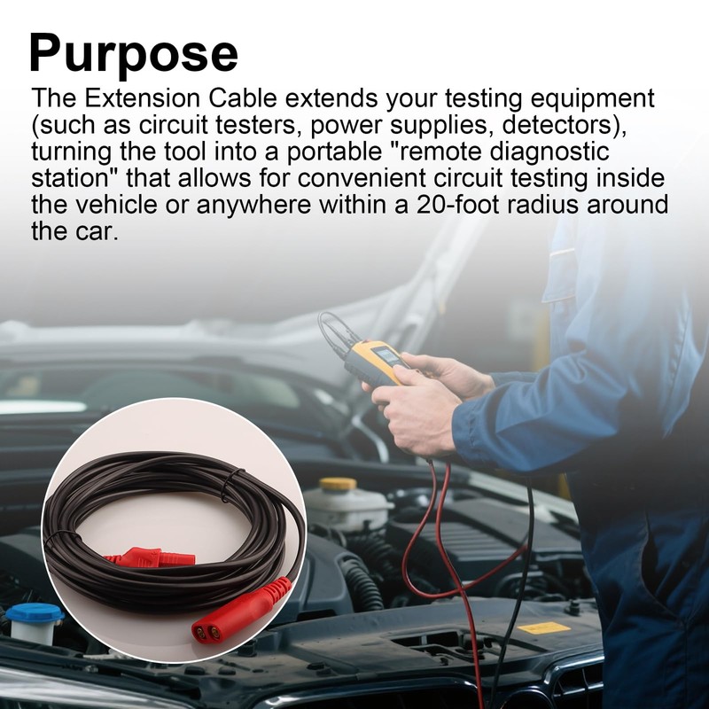 QQZ 20FT Extension Cable PPTK0027 for Power Probe 3/3S/3Ez Power