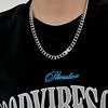 IN Chenthy Men's Cuban Chain, Silver Trend Hip-Hop Non-Fading Peptide
