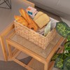 Water Hyacinth Storage Basket for Organizing,Large Wicker Basket Rectangular Bins