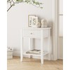 Apetaccat Fluted Nightstand, Farmhouse Night Stand with 1 Drawers, Mid