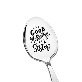 Big Little Sister Gifts for Women Girls Sis Sister Birthday Gifts for Sister Leaving Goodbye Gifts for Step Sister Good Morning Sister Spoon Gift for Sister Sis Wedding Gifts for Sisters