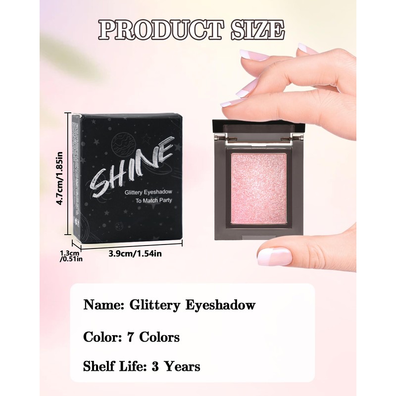 Green Glitter Eyeshadow Palette, Metallic Shimmer Single Eye Shadow Palette