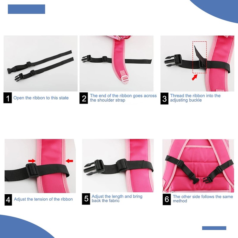 TMRBBesty Adjustable Chest Strap Backpack, Pack of 2 Chest Strap