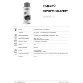 ETALON Silver Satin Wheel Aerosol Silver Metallic Paint 14oz HIGH QUALITY