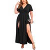 ZOMVA 2025 Plus Size 0X-4X Double High Split Sexy Maxi