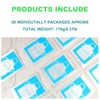 Bluelark Disposable Aprons (50 Count) Waterproof Plastic Apron For Painting,