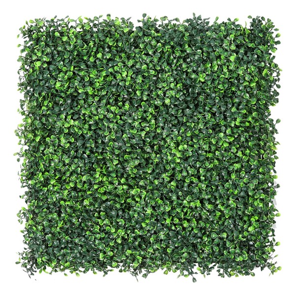Sunnyglade 12 Pieces 20"x 20" Artificial Boxwood Panels Topiary Hedge Plant, Privacy Hedge Screen Sun Protected Suitable for Outdoor, Indoor, Garden, Fence, Backyard and Decor (12PCS)