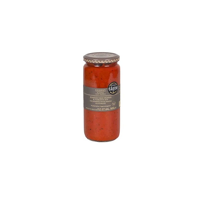 NAVARINO ICONS All-Natural Roasted Red Pepper and Tomato Sauce, 17
