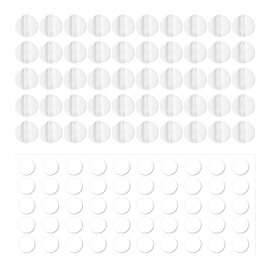 WUFGWBD 50 Pieces Of Transparent Card Holder, 50 Pieces Of Double-Sided Round Tape, Business Card Holder, Acrylic Card Holder, Memo Holder, Acrylic Business Card Holder, Playing Card Holder