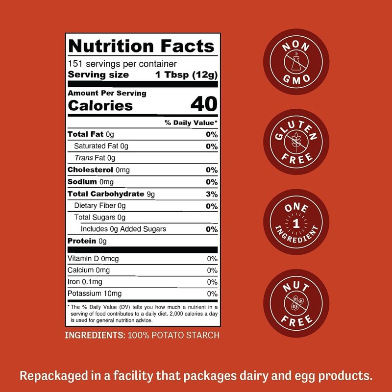 Judee’s Unmodified Potato Starch 4 lb - Just One Ingredient