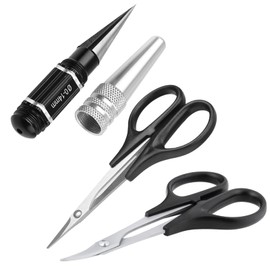 FriHobby 0-14mm RC Body Reamer Curved & Straight Body Scissors Set Universal for RC Car Quadcopter Body Shell Mounts Lexan Plastic Trimming Cutting Hole Punching RC Tools Kit