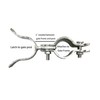 1-3/8" x 1-3/8" Fork Latch Galvanized Fence Gate Latch for