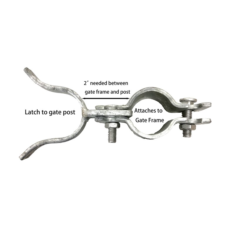 1-3/8" x 1-3/8" Fork Latch Galvanized Fence Gate Latch for