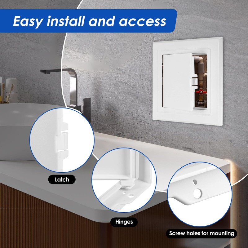 KR KITCHENRAKU Access Panel 100x100 mm - Paintable Easy Access