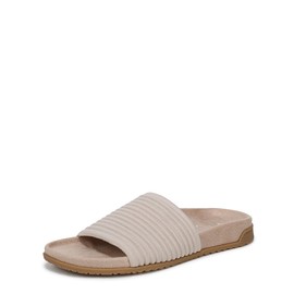 Vionic Women's Evie Knit Slide Sandal, Cream, 9.5