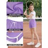 Resinta 5 Packs Girls Cotton Athletic Shorts Active Running Shorts