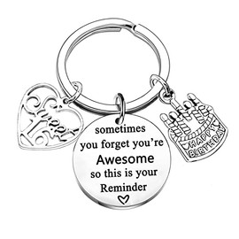Nimteve 16th Birthday keyring Gift Birthday Keychain Birthday Gifts for Friends Inspirational Birthday Gifts for Women Men (16th birthday gift)