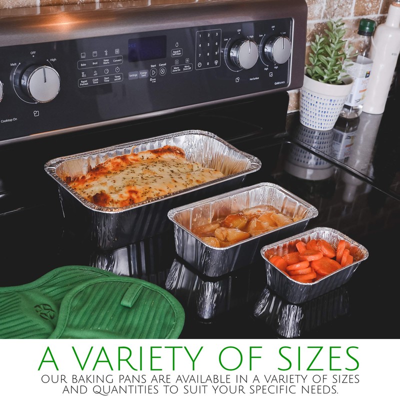 PLASTICPRO [1 Lb 10 Pack Disposable Loaf Pans Aluminum Tin